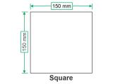 6 inch Square Shape with Dimensions